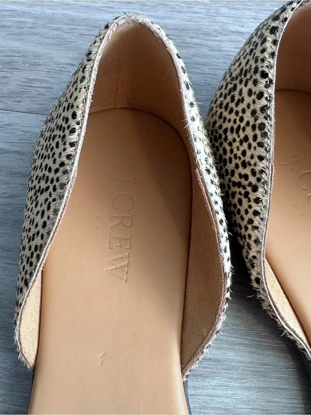 J.Crew Morgan calf hair shoes sandal slip on open toe sz 8